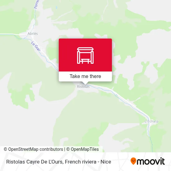 Mapa Ristolas Cayre De L'Ours
