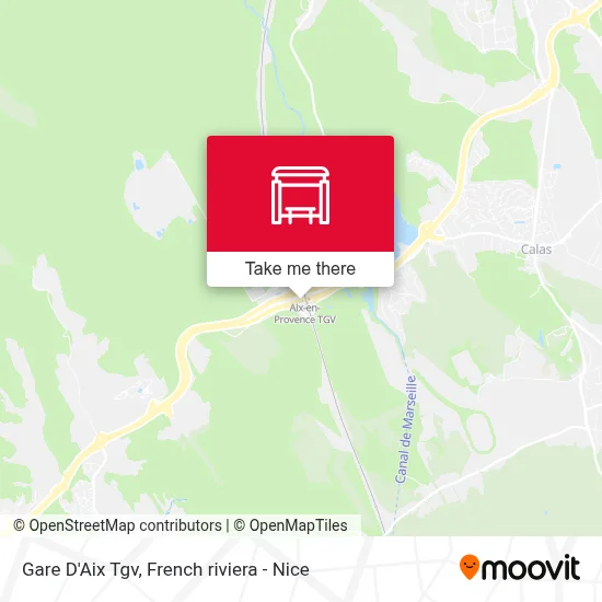 Gare D'Aix Tgv map