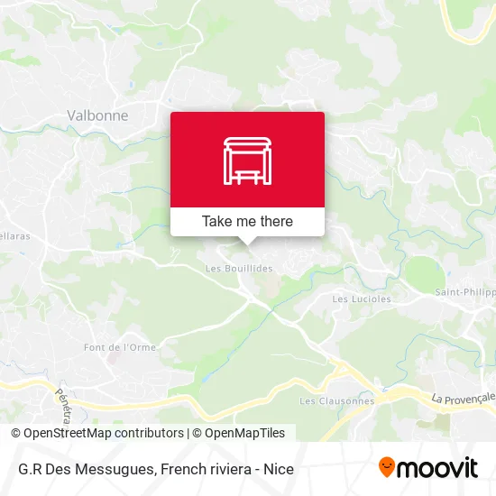 G.R Des Messugues map
