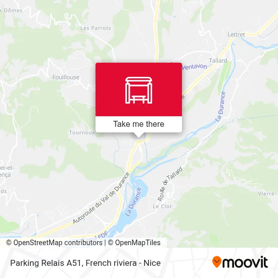 Parking Relais A51 map