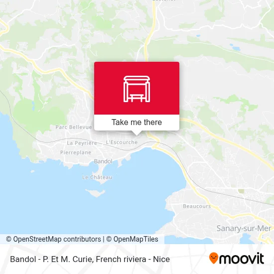 Bandol - P. Et M. Curie map