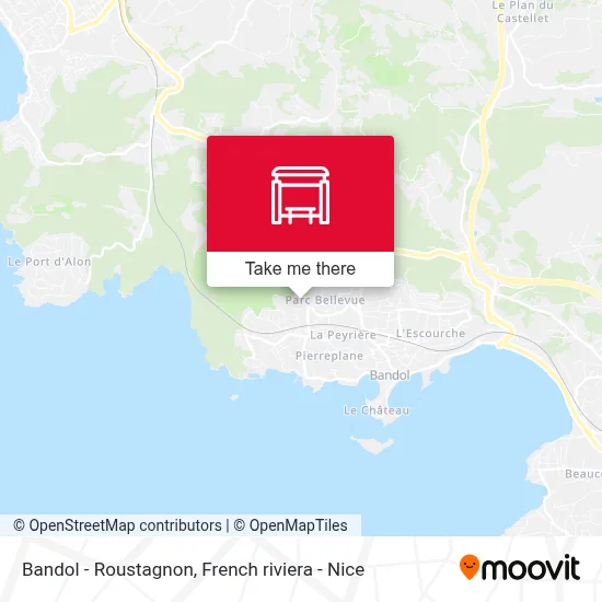 Bandol - Roustagnon map