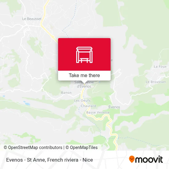 Evenos - St Anne map