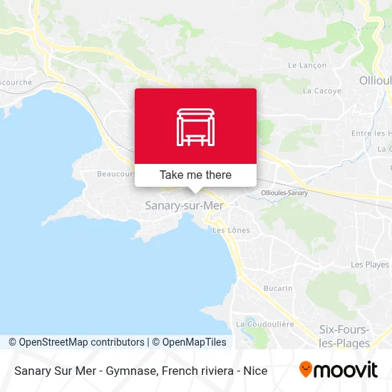 Sanary Sur Mer - Gymnase map