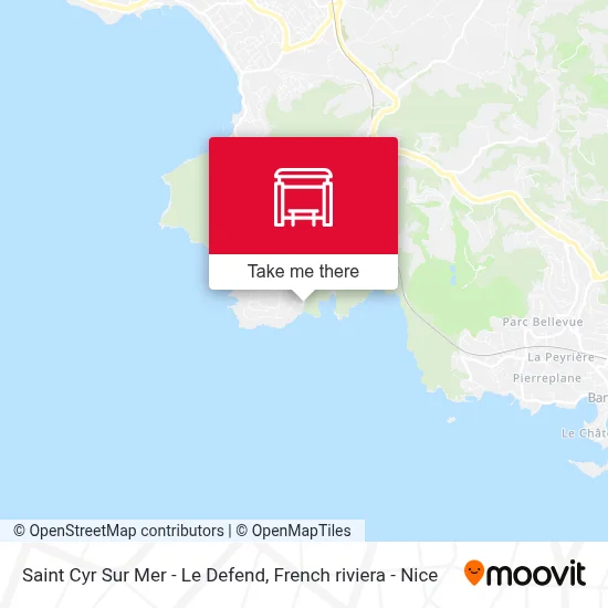 Mapa Saint Cyr Sur Mer - Le Defend