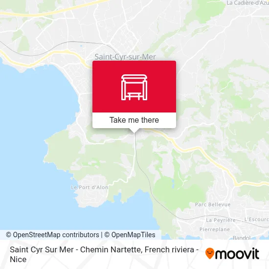 Saint Cyr Sur Mer - Chemin Nartette map