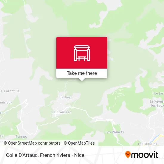 Mapa Colle D'Artaud