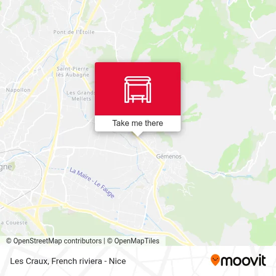 Les Craux map
