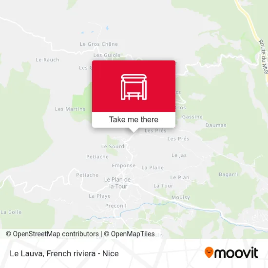 Le Lauva map