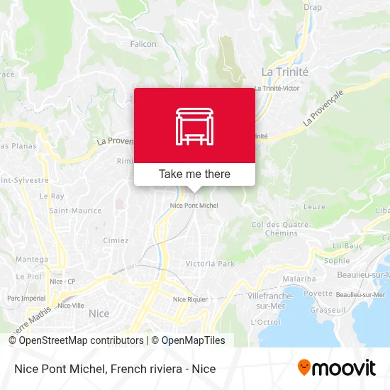 Nice Pont Michel map