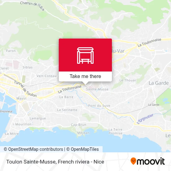 Toulon Sainte-Musse map