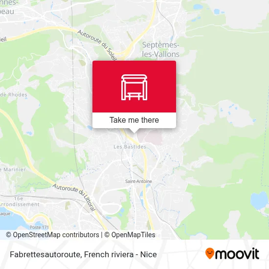 Fabrettesautoroute map