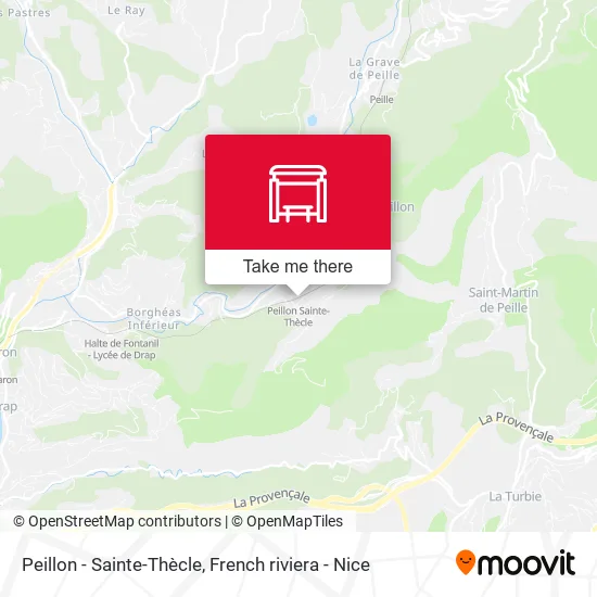 Peillon - Sainte-Thècle map