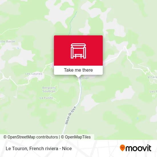 Le Touron map