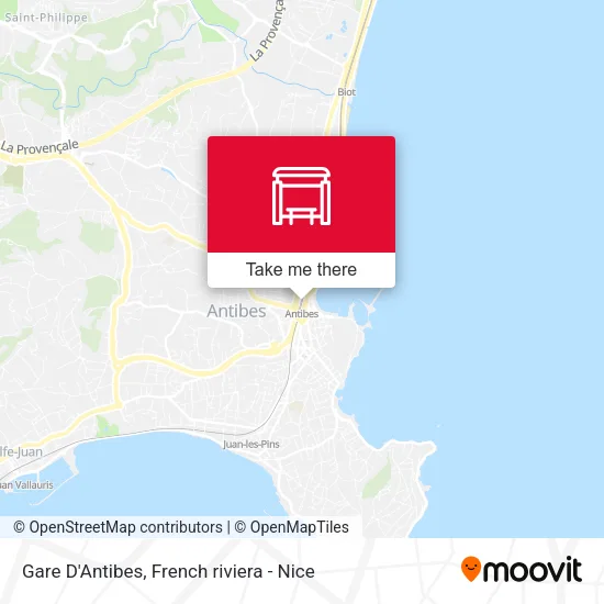 Gare D'Antibes map