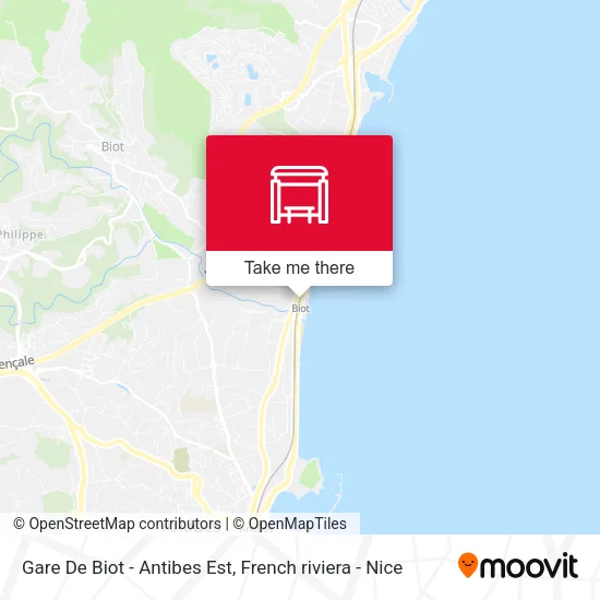 Gare De Biot - Antibes Est map