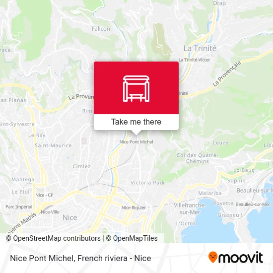 Nice Pont Michel map