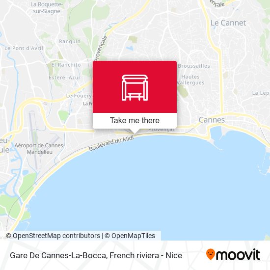 Mapa Gare De Cannes-La-Bocca