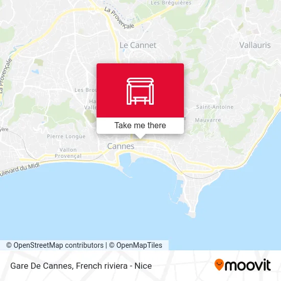 Gare De Cannes map
