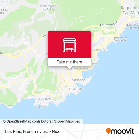 Les Pins map