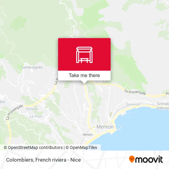 Colombiers map