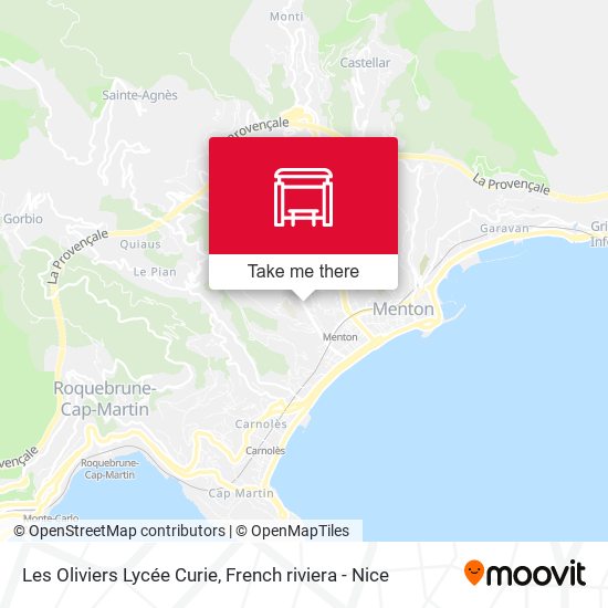 Les Oliviers Lycée Curie map