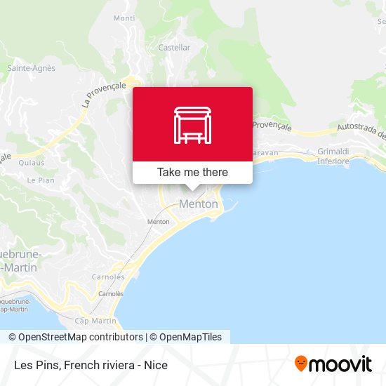 Les Pins map