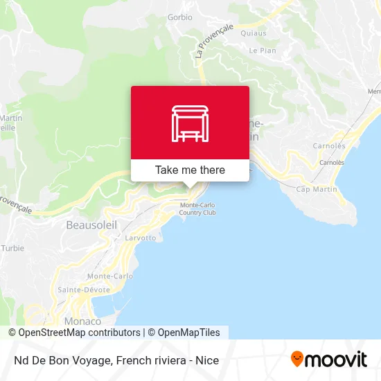 Nd De Bon Voyage map