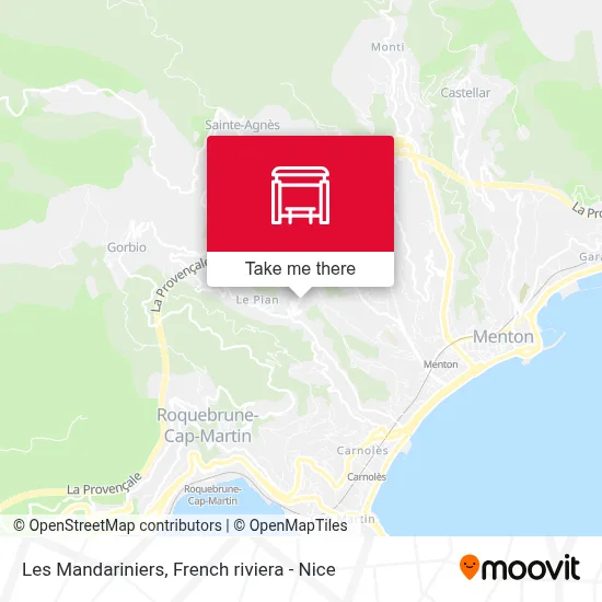 Les Mandariniers map