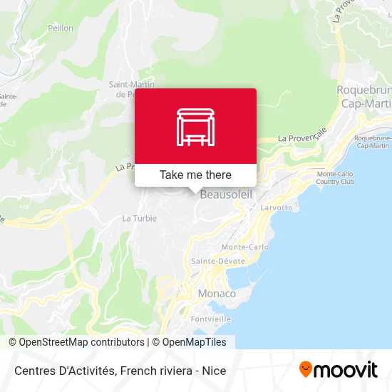 Centres D'Activités map