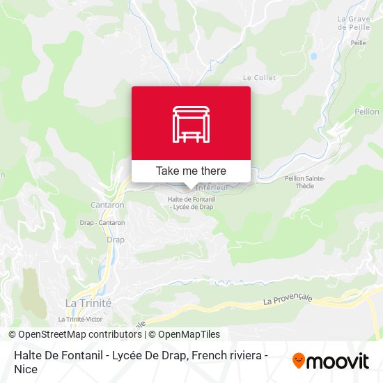 Halte De Fontanil - Lycée De Drap map