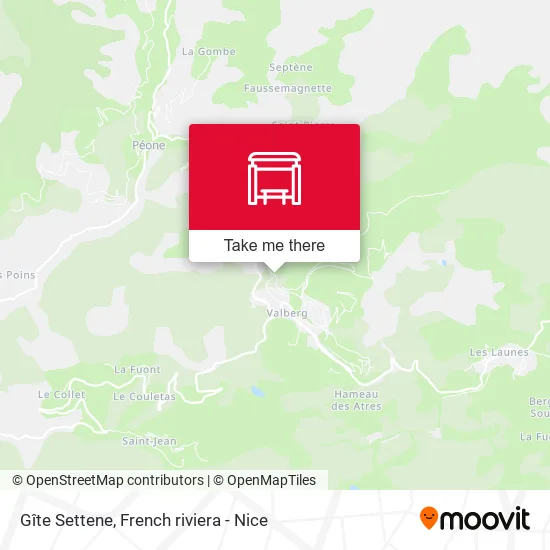 Gîte Settene map
