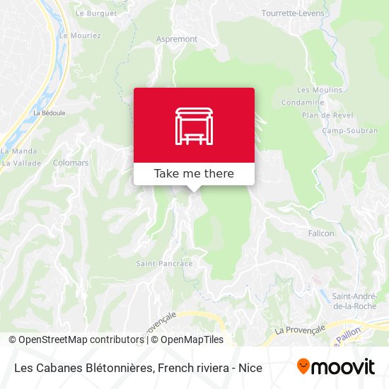 Les Cabanes Blétonnières map