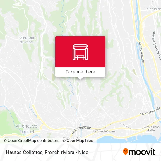 Hautes Collettes map