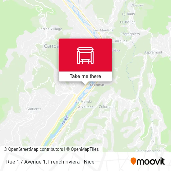 Rue 1 / Avenue 1 map