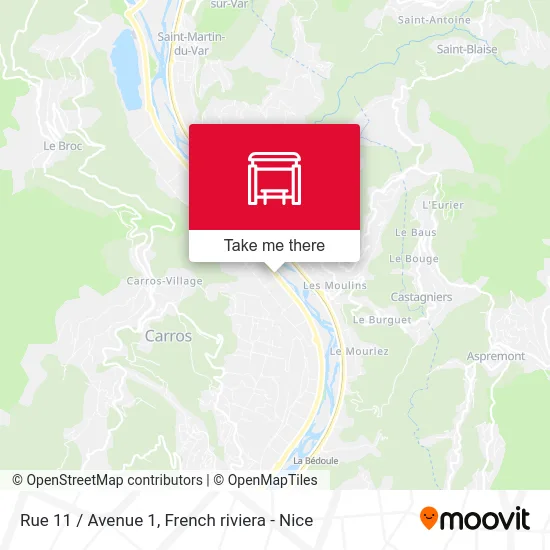 Rue 11 / Avenue 1 map