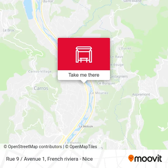 Rue 9 / Avenue 1 map