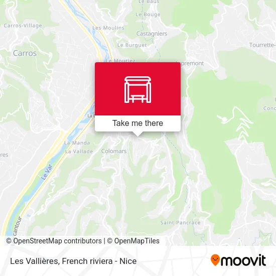 Les Vallières map