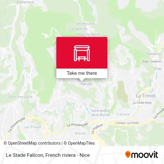 Le Stade Falicon map