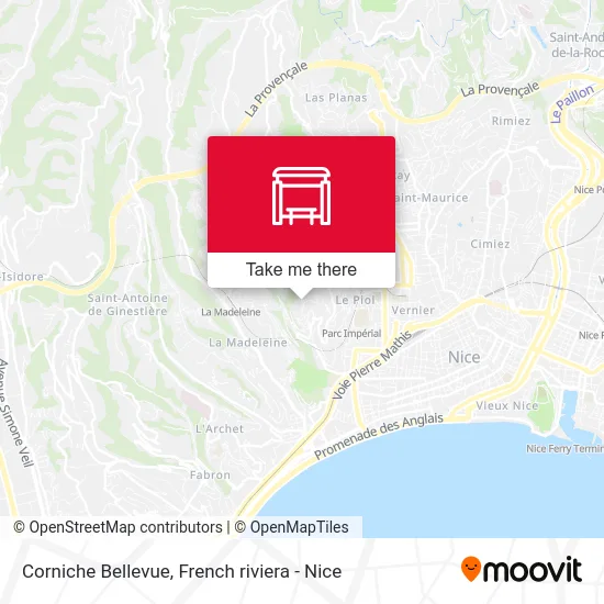 Corniche Bellevue map