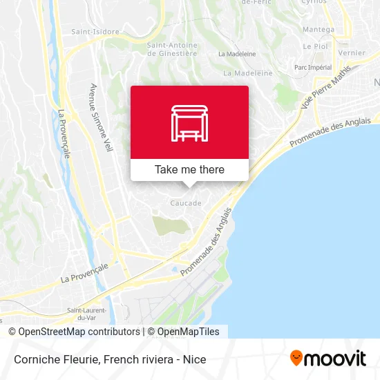 Corniche Fleurie map