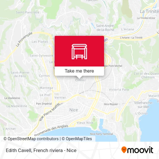 Edith Cavell map