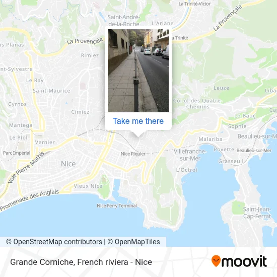 Grande Corniche map