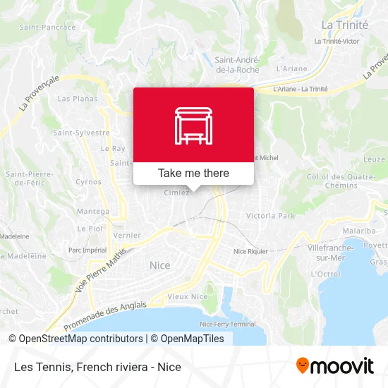 Les Tennis map
