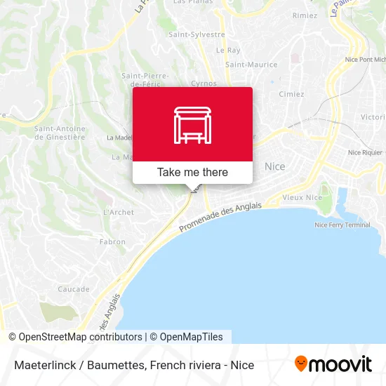 Maeterlinck / Baumettes map