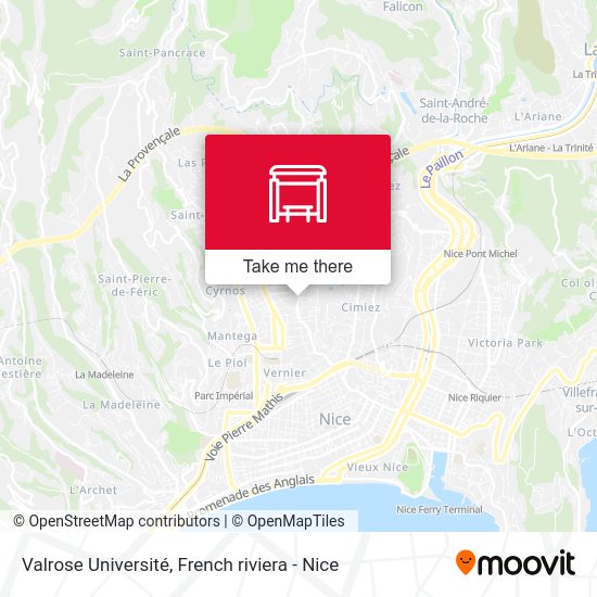 Valrose Université map