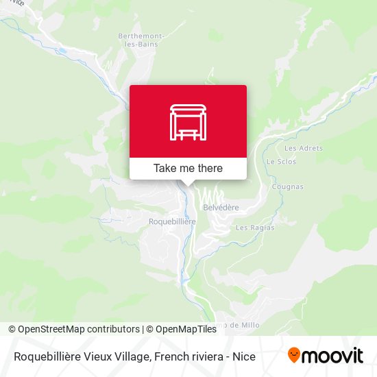 Roquebillière Vieux Village map
