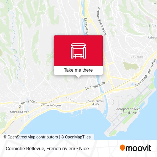 Corniche Bellevue map