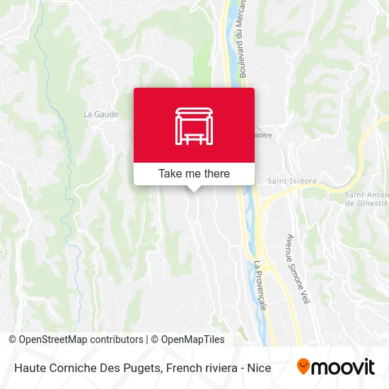 Haute Corniche Des Pugets map