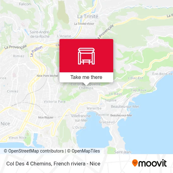 Col Des 4 Chemins map